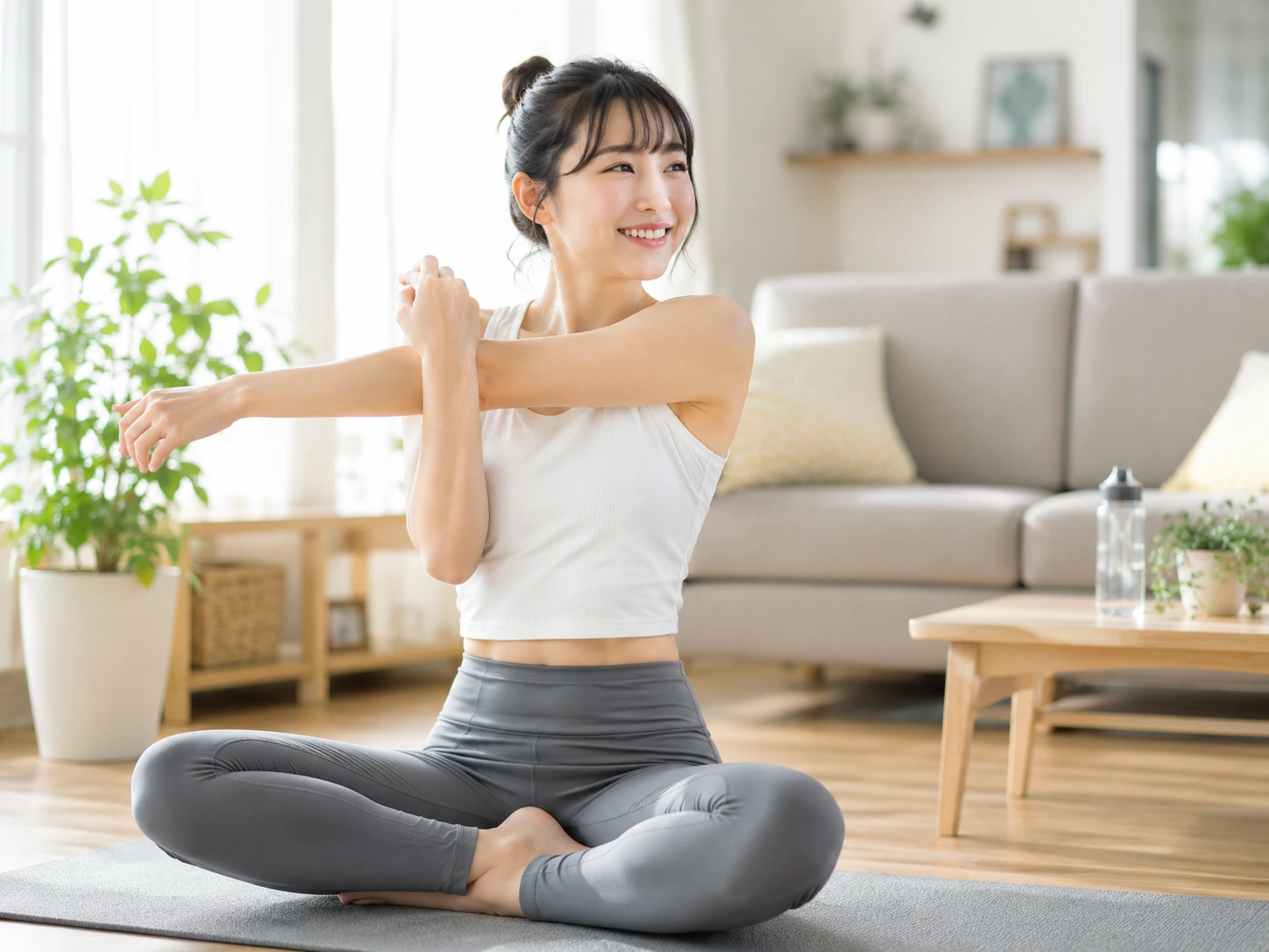 ストレッチする女性
